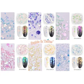 Aurora Iridescent Glitter Mix (6 pieces)