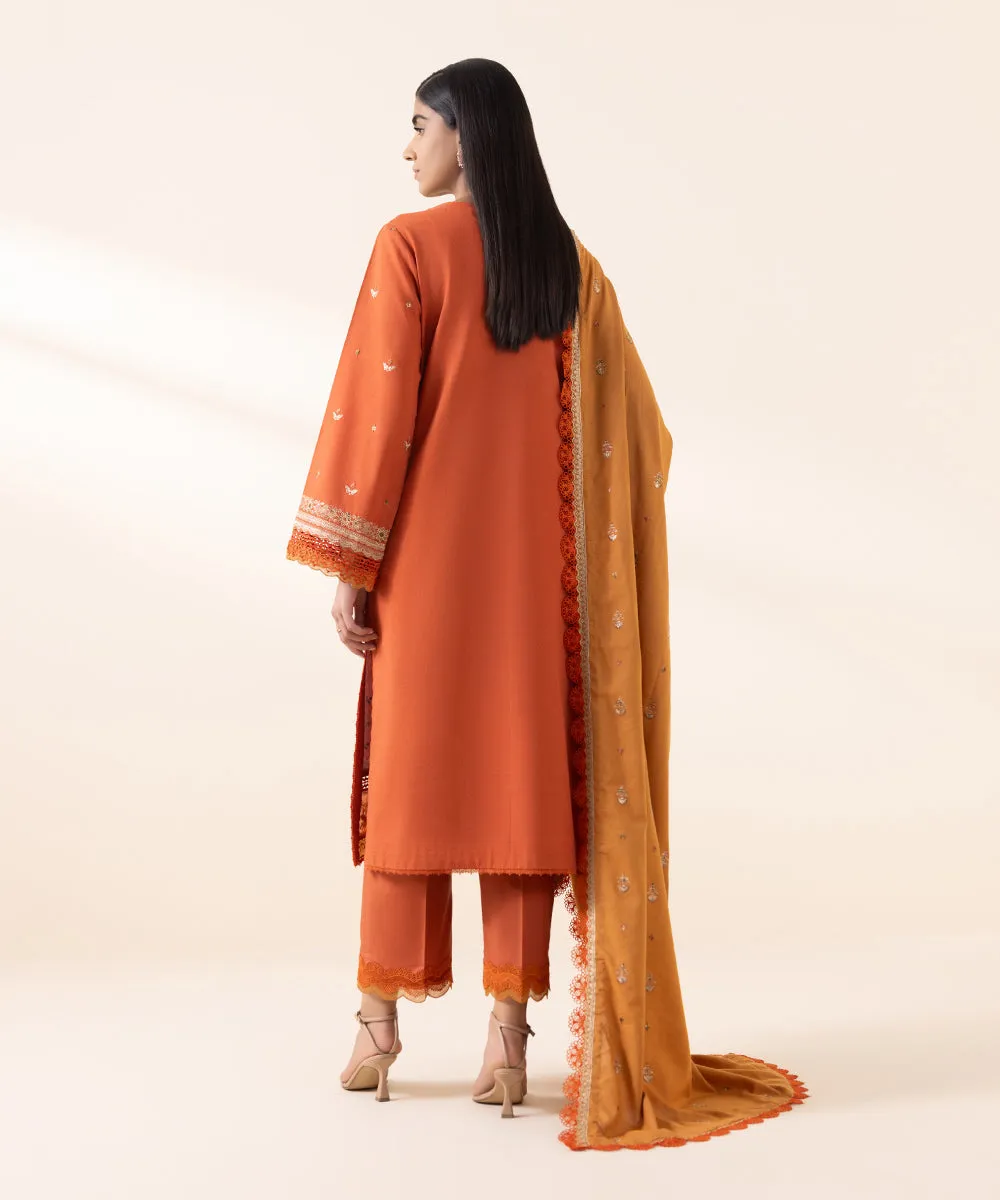 3 Piece - Embroidered Karandi Suit