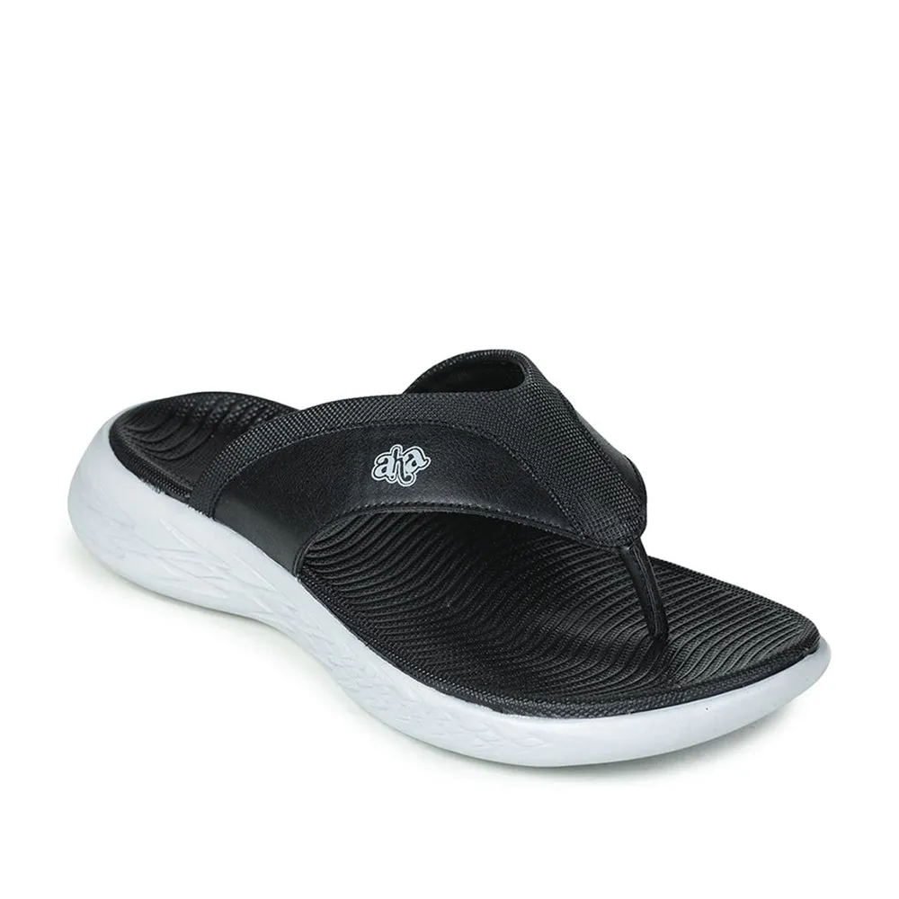 A-HA By Liberty IMPACT-6 Black Flip-Flop For Men