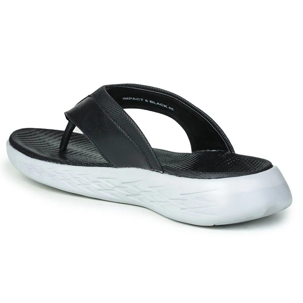 A-HA By Liberty IMPACT-6 Black Flip-Flop For Men