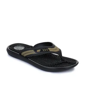 A-HA Casual Black Flip Flop For Men ACCUPLUS-1 By Liberty