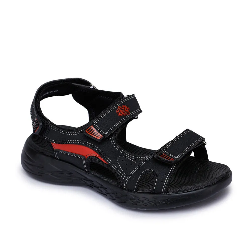 A-HA Casual Black Sandals For Men IMPACT-9 By Liberty