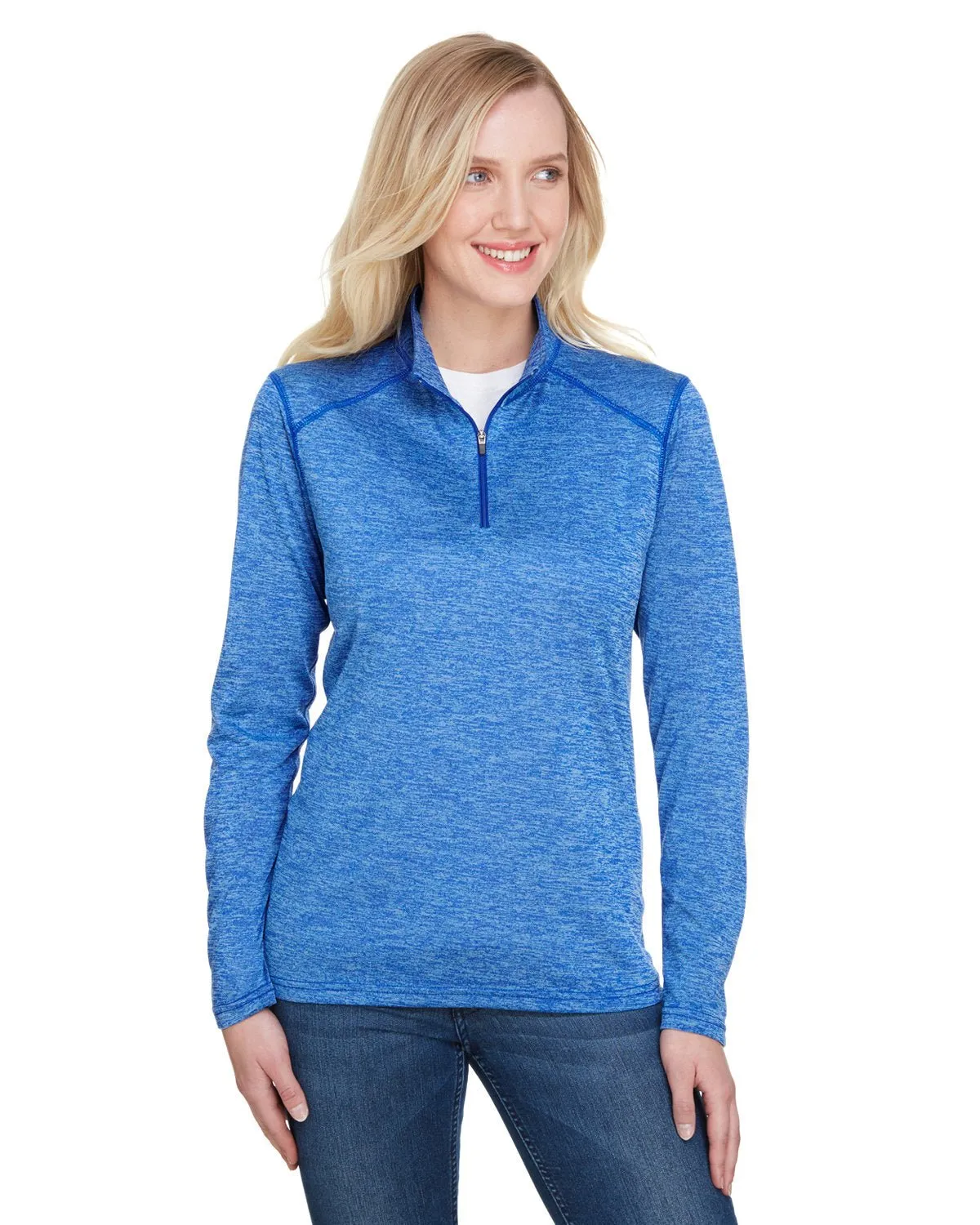 A4 NW4010 Ladies' Tonal Space-Dye Quarter-Zip