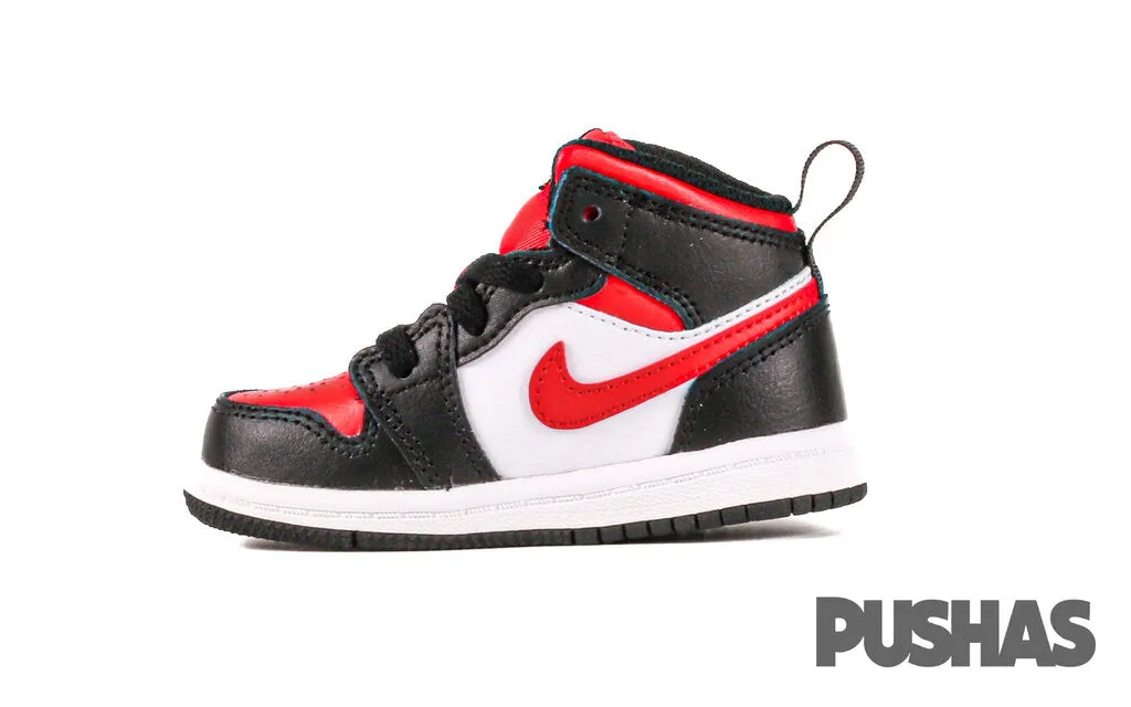 Air Jordan 1 Mid 'Black Fire Red' TD (2022)