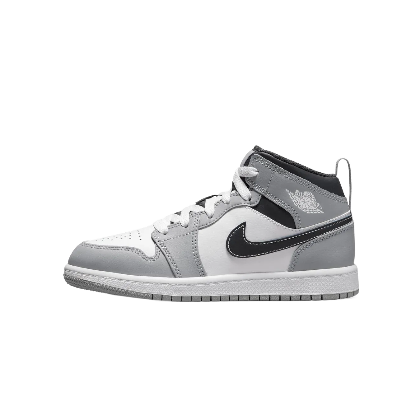 Air Jordan 1 Mid Light Smoke Grey "Anthracite" (Infant & Kids)