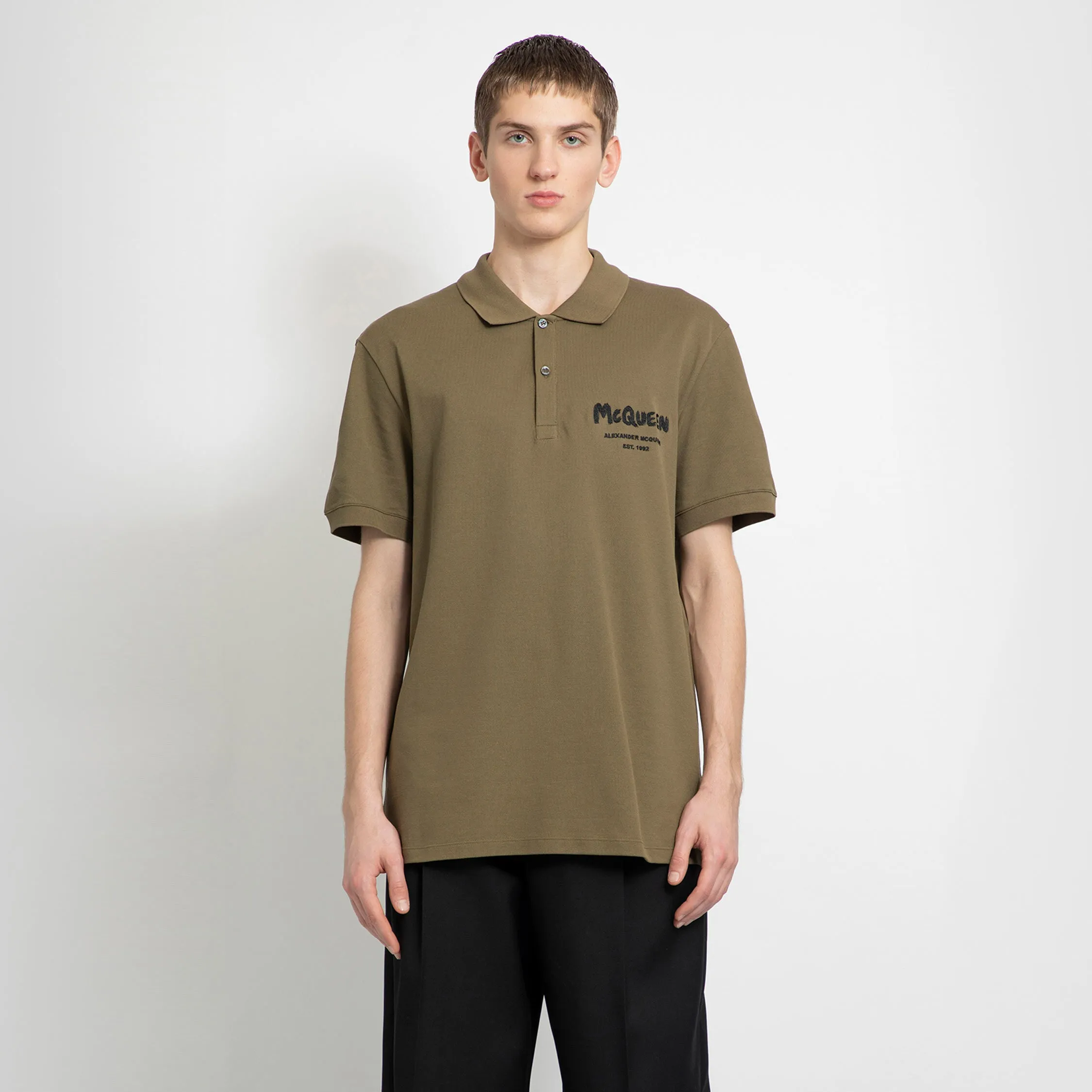 ALEXANDER MCQUEEN MAN GREEN T-SHIRTS & TANK TOPS