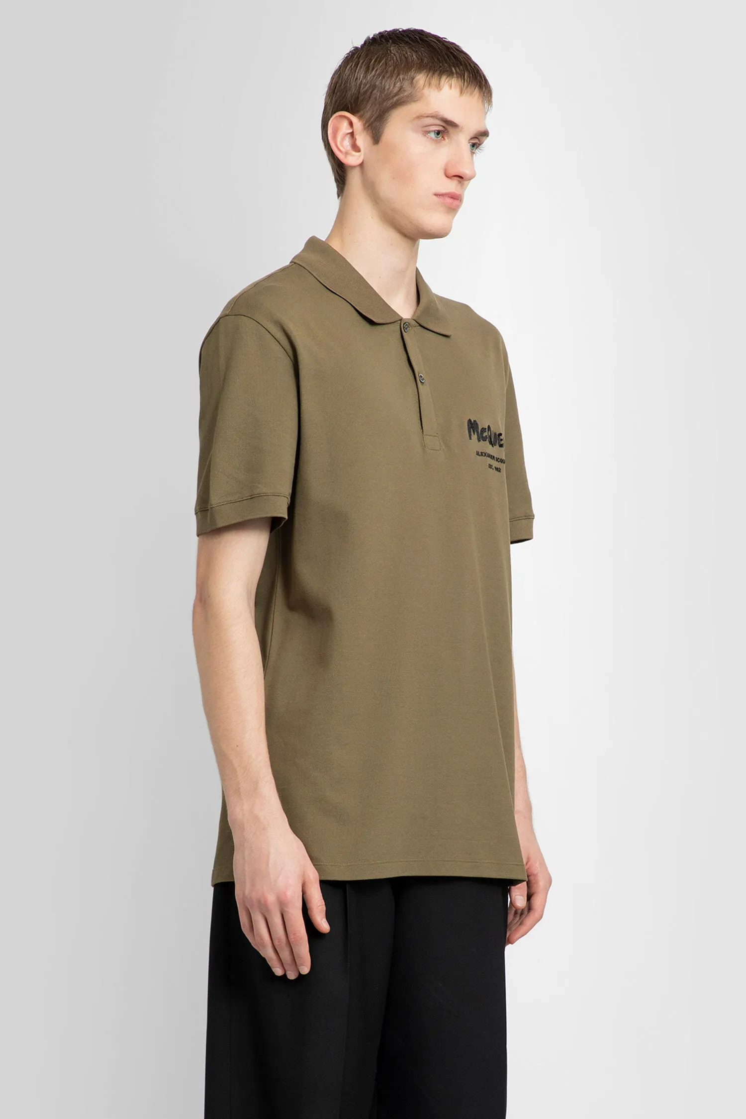 ALEXANDER MCQUEEN MAN GREEN T-SHIRTS & TANK TOPS