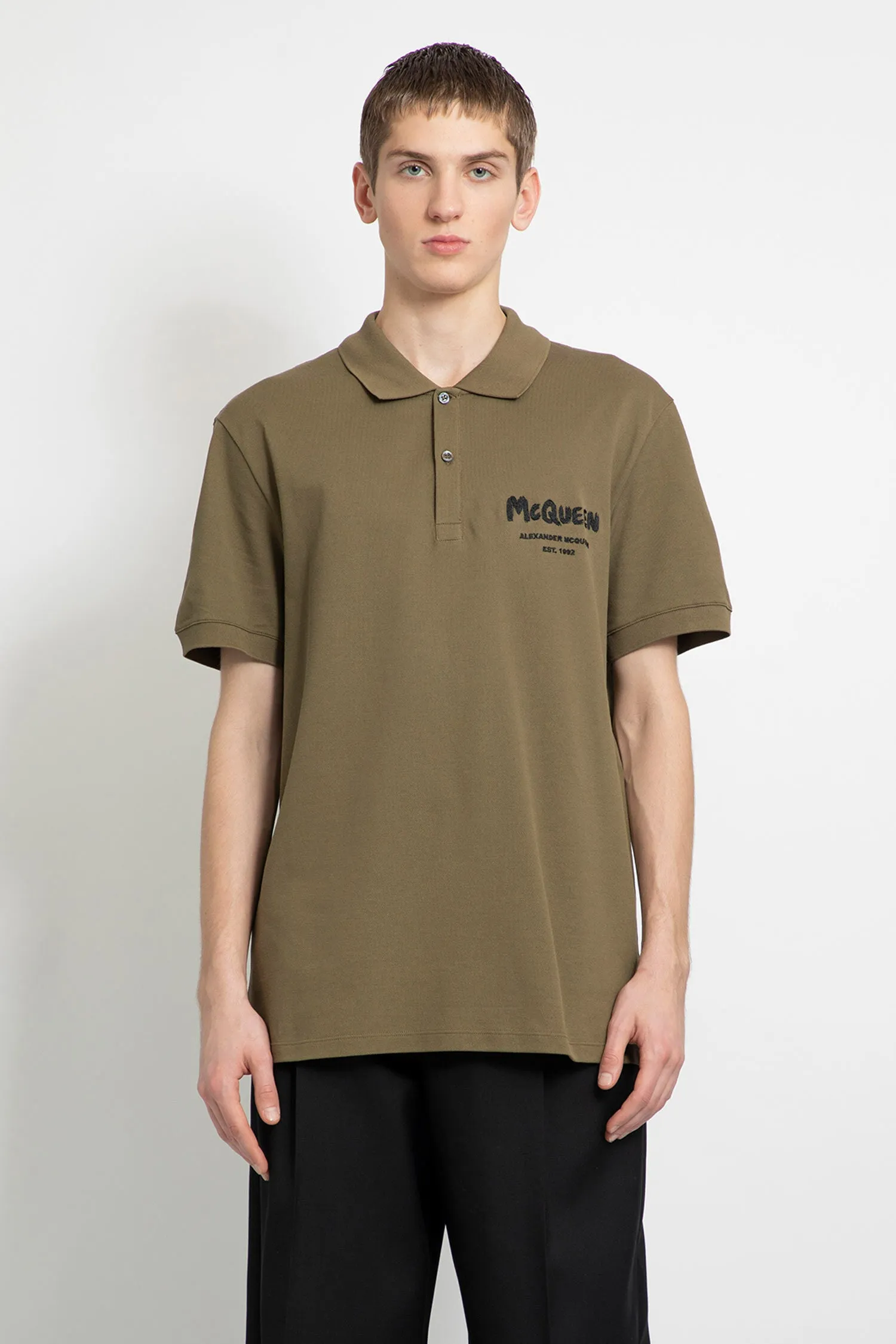 ALEXANDER MCQUEEN MAN GREEN T-SHIRTS & TANK TOPS