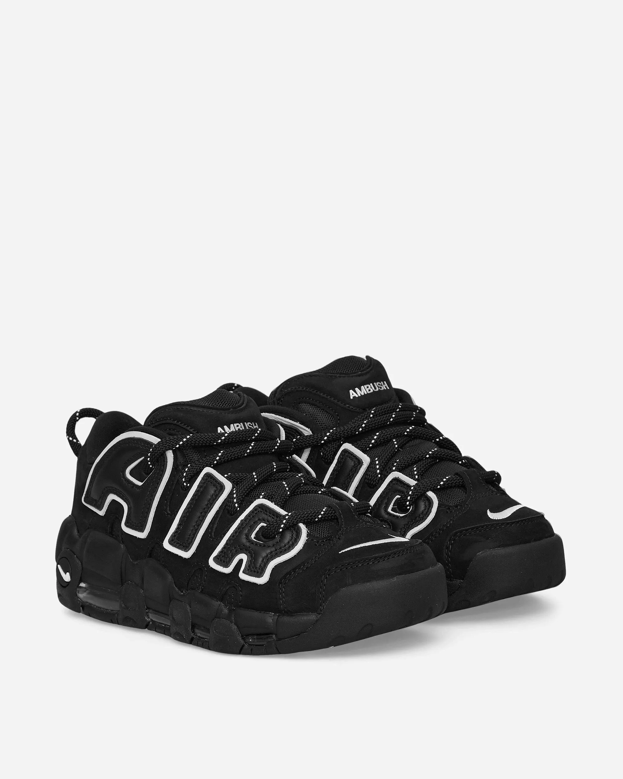 AMBUSH Air More Uptempo Low Sneakers Black / White