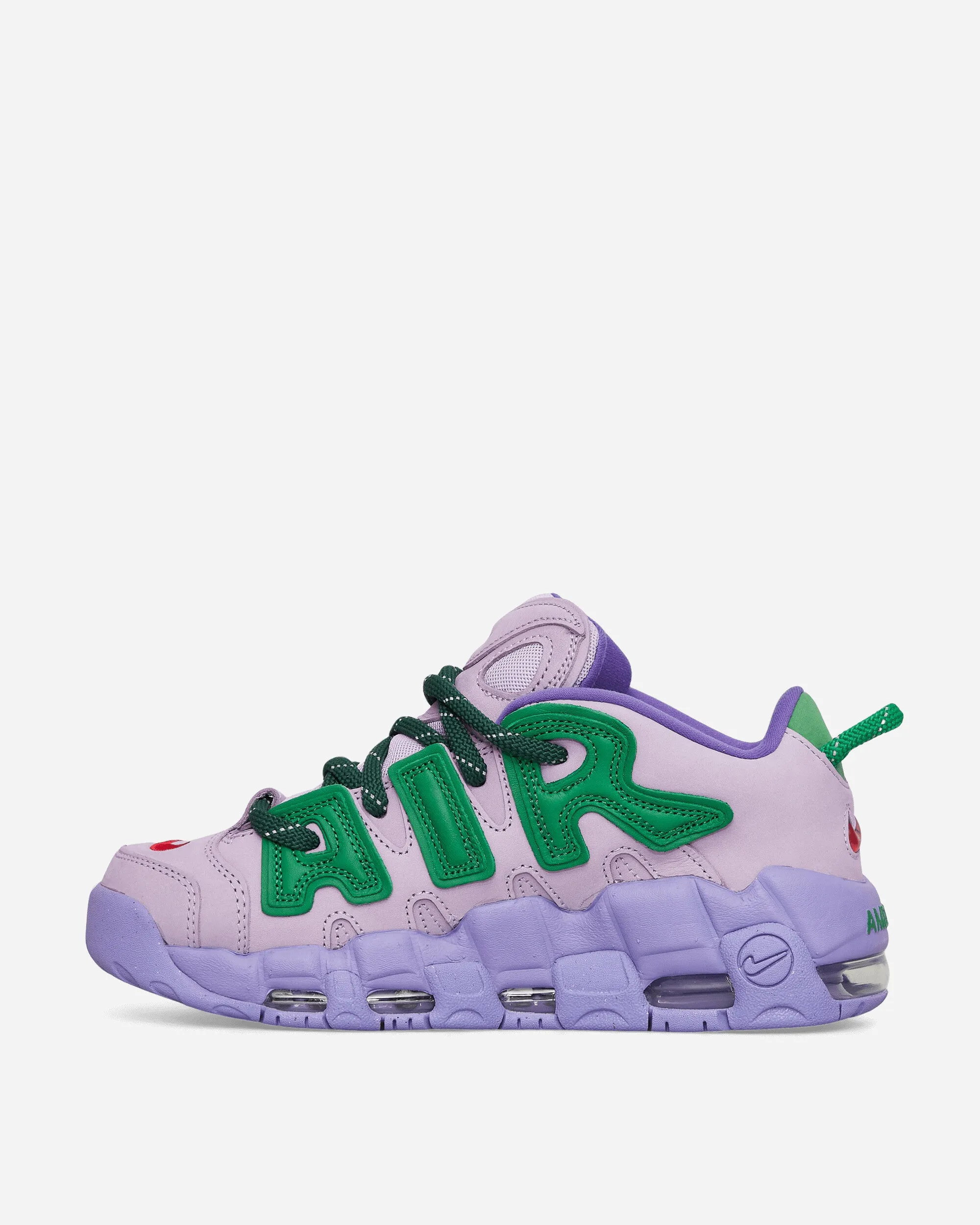 AMBUSH Air More Uptempo Low Sneakers Lilac / Apple Green