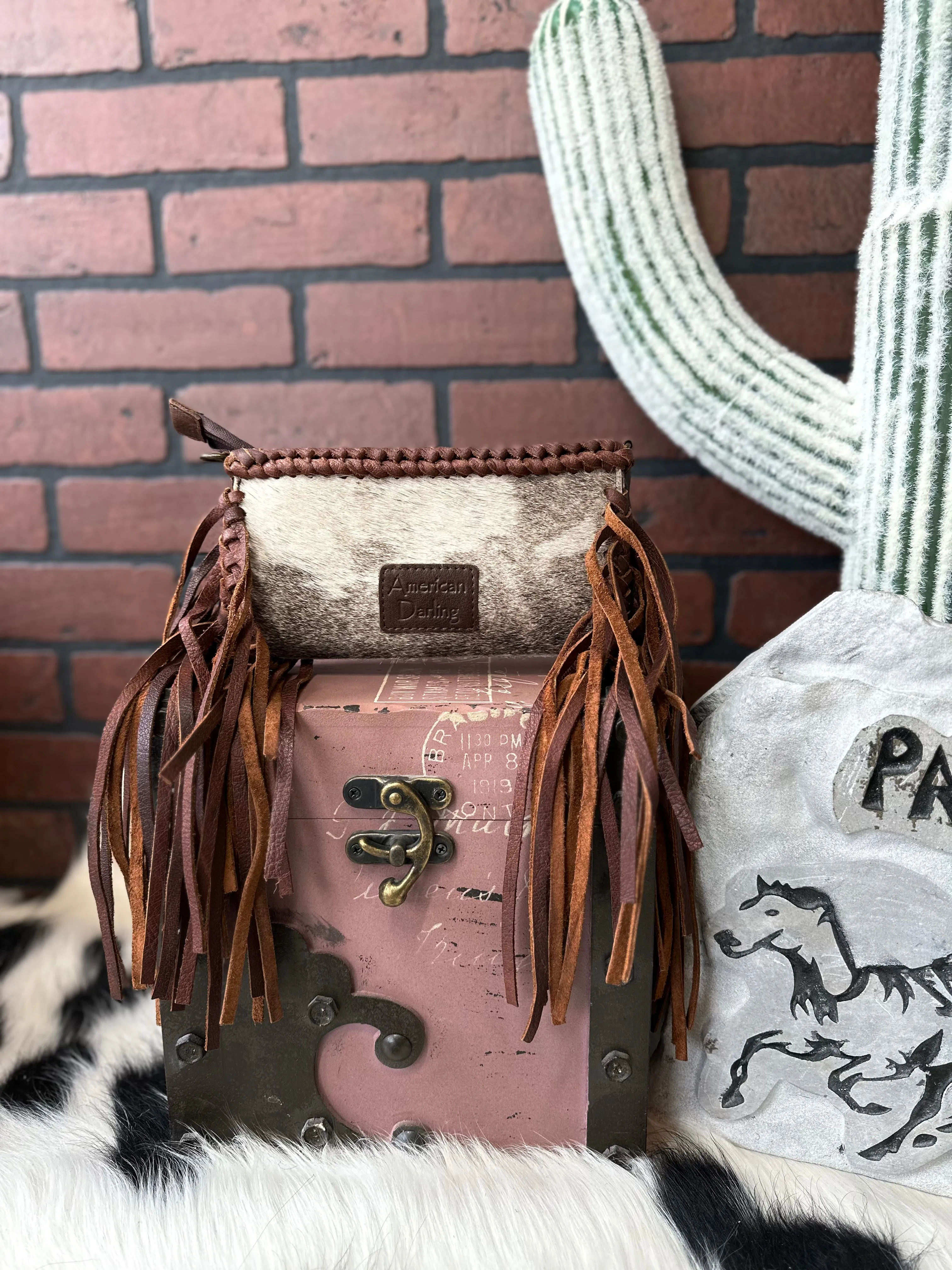 American Darling Hair On Cowhide Crossbody Purse ADBGM277C