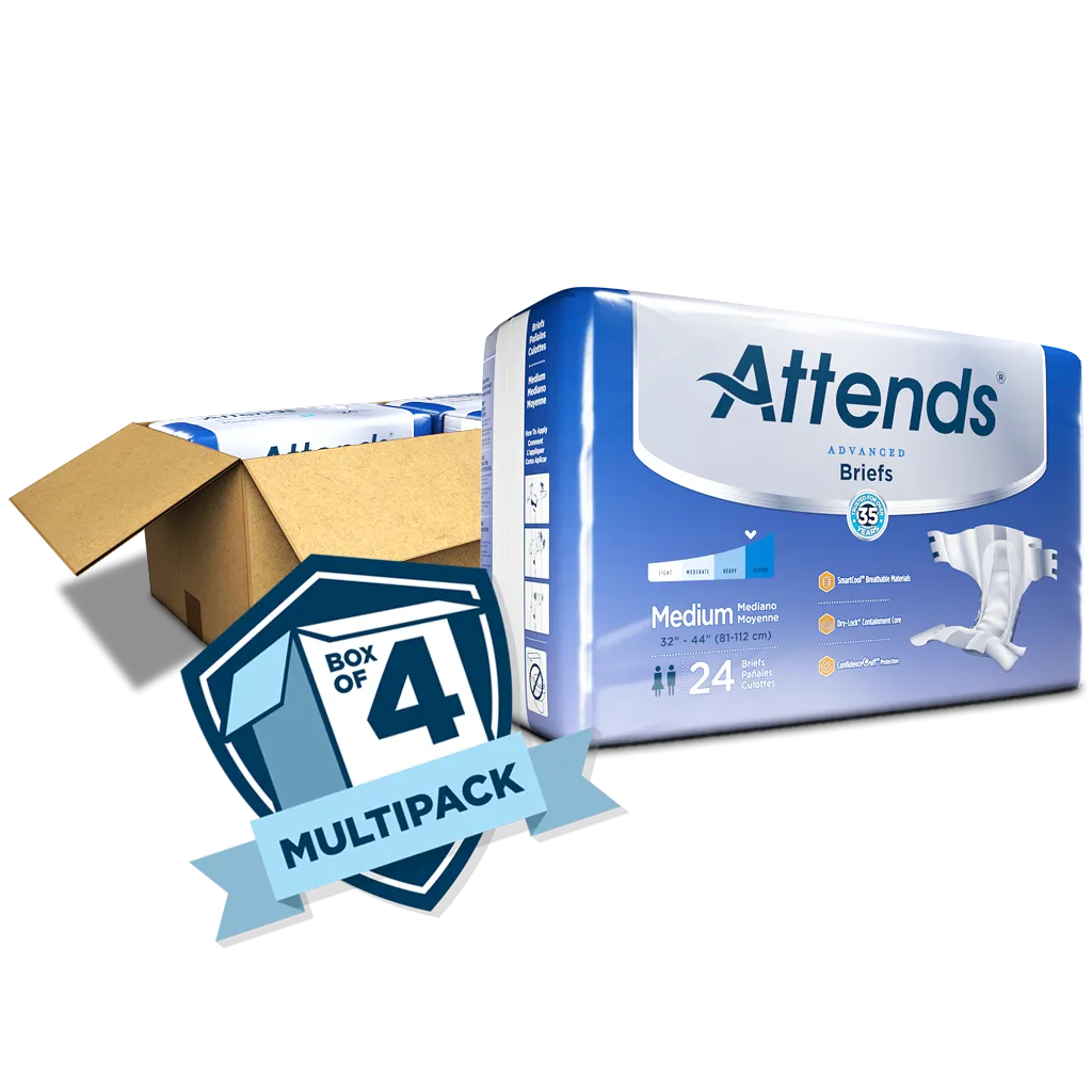 Attends Advanced Briefs Adult Diapers for Incontinence