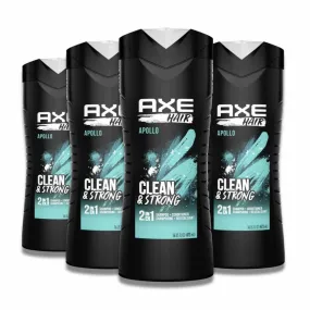 Axe - Hair Clean & Strong, 2 In 1 Shampoo   Conditioner, Apollo - 16 Oz - 4 Pack