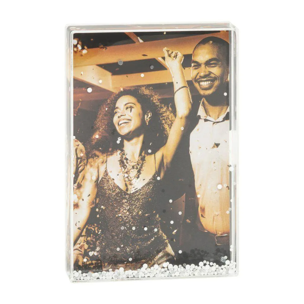 Blank Glitter Photo Block Frame Insert 152 x 102mm (6 x 4 inch) - Pack of 6