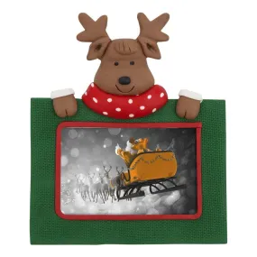 Blank Reindeer Christmas Fridge Magnet Insert Size 70 x 45mm - Pack of 6