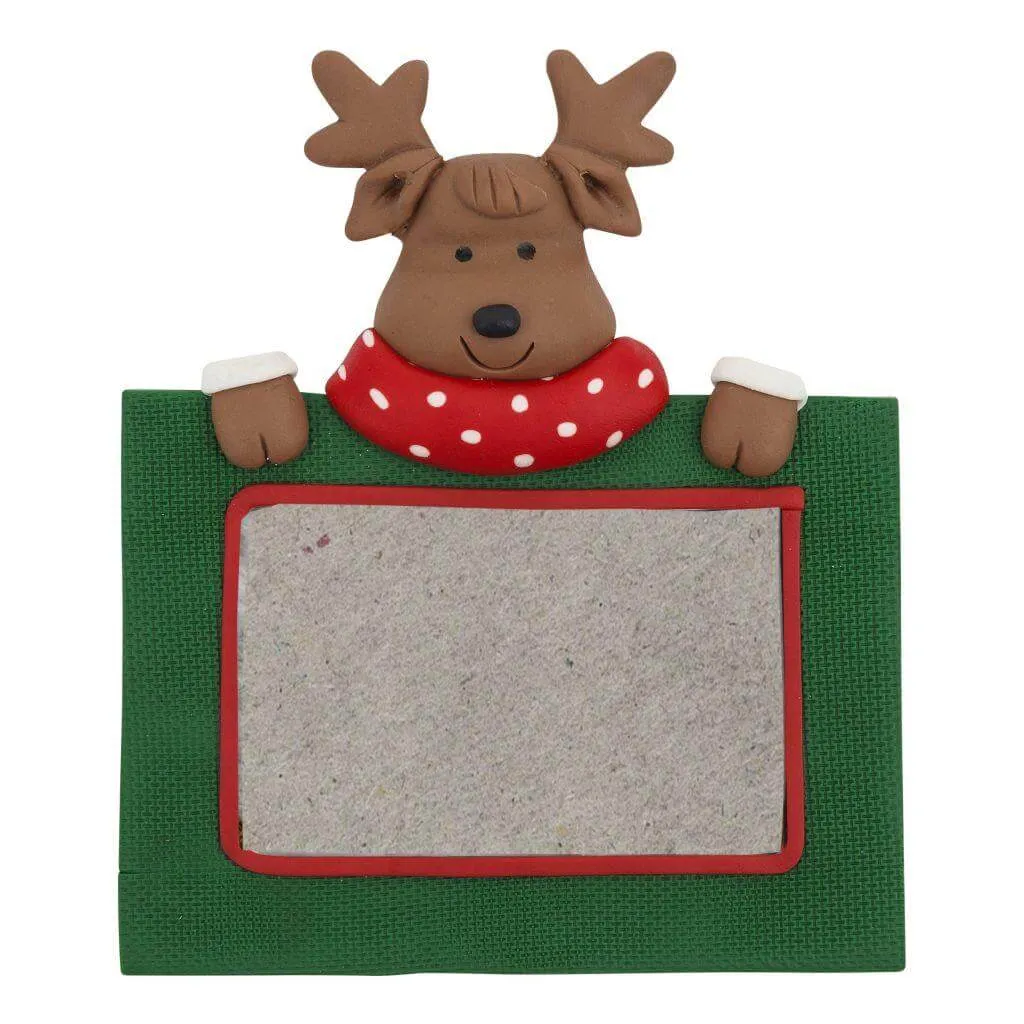 Blank Reindeer Christmas Fridge Magnet Insert Size 70 x 45mm - Pack of 6