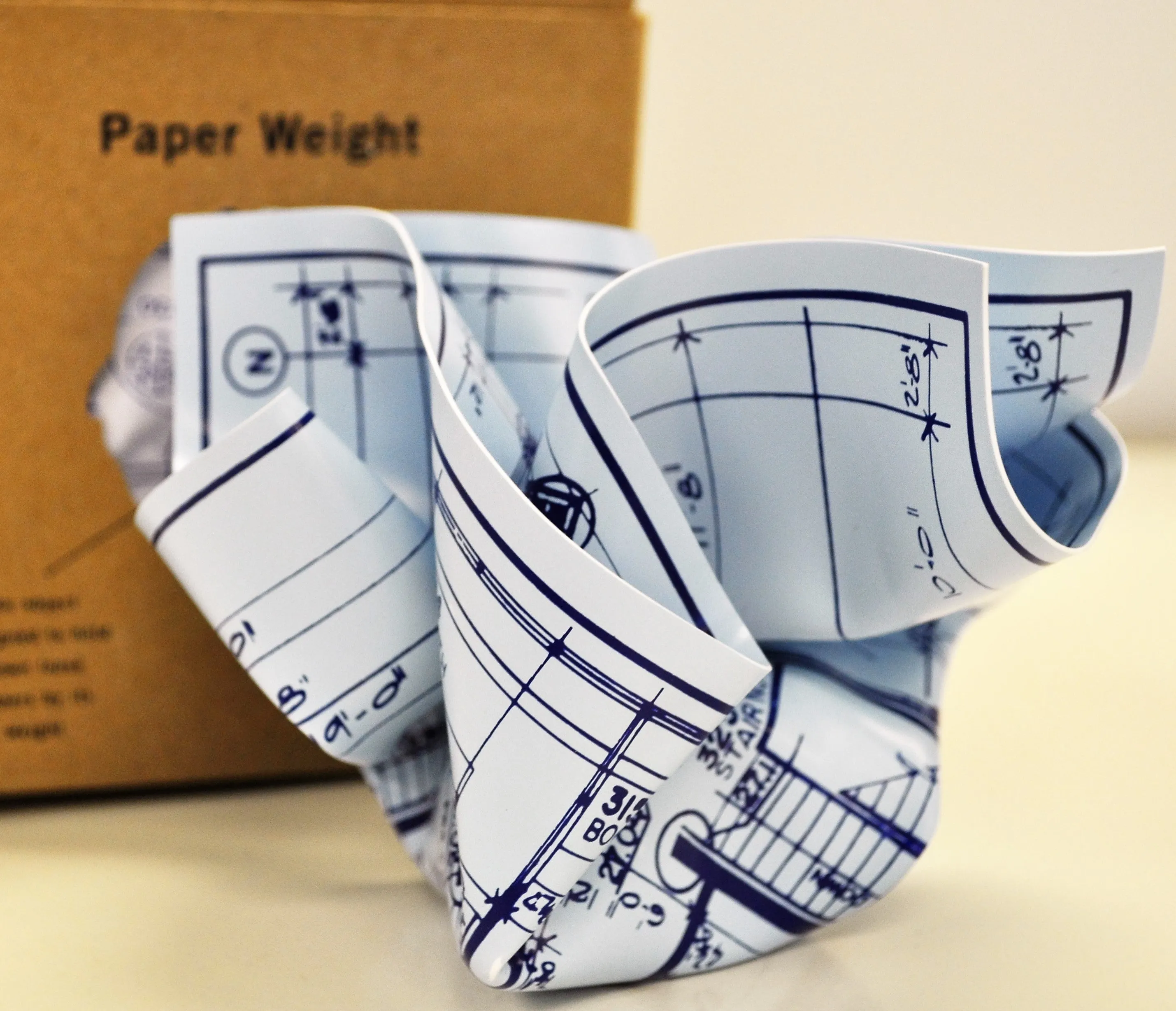 BLUE PRINT PAPER WEIGHT (NOT BRANDED)