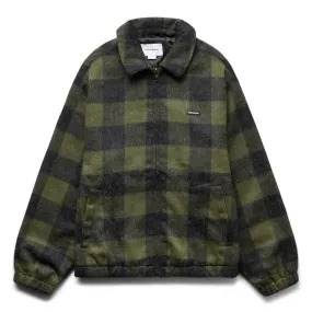 BRUSHED CHECK ZIP JACKET