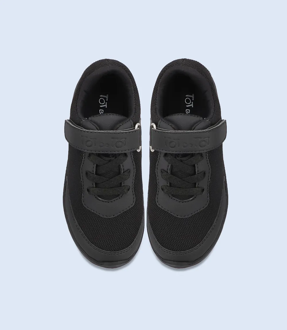 BU0005-BLACK-Kids School Shoes