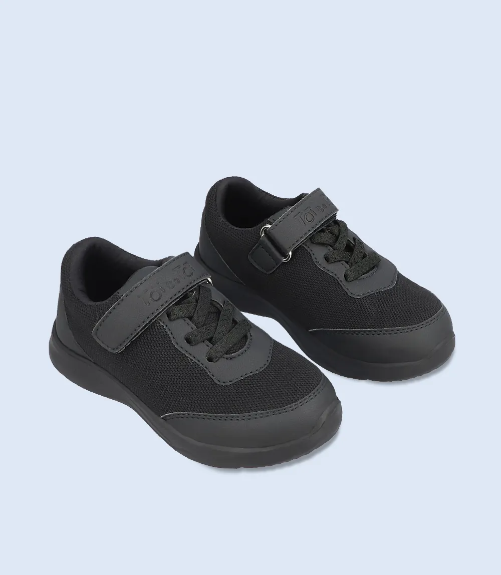 BU0005-BLACK-Kids School Shoes