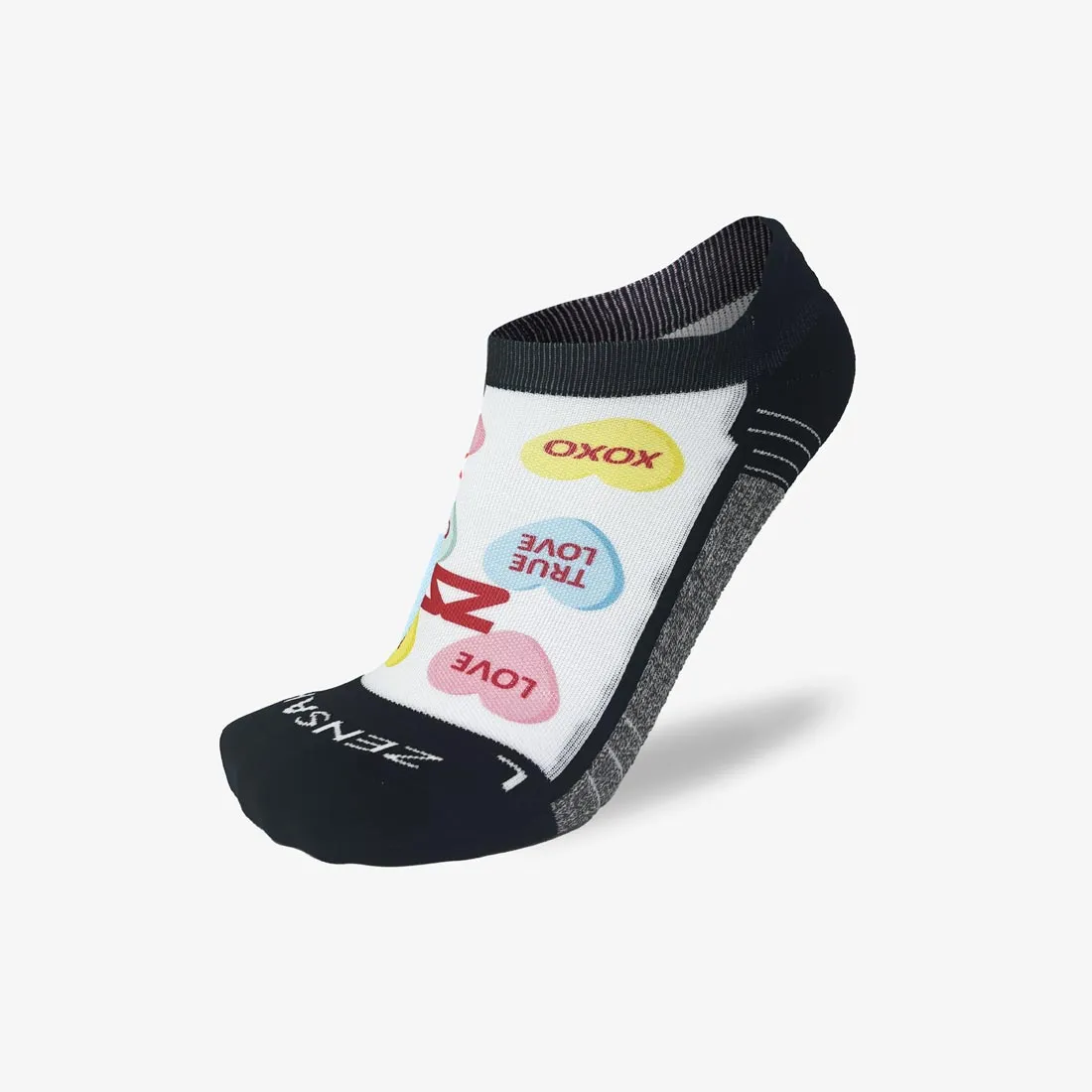 Candy Hearts Running Socks (No Show)