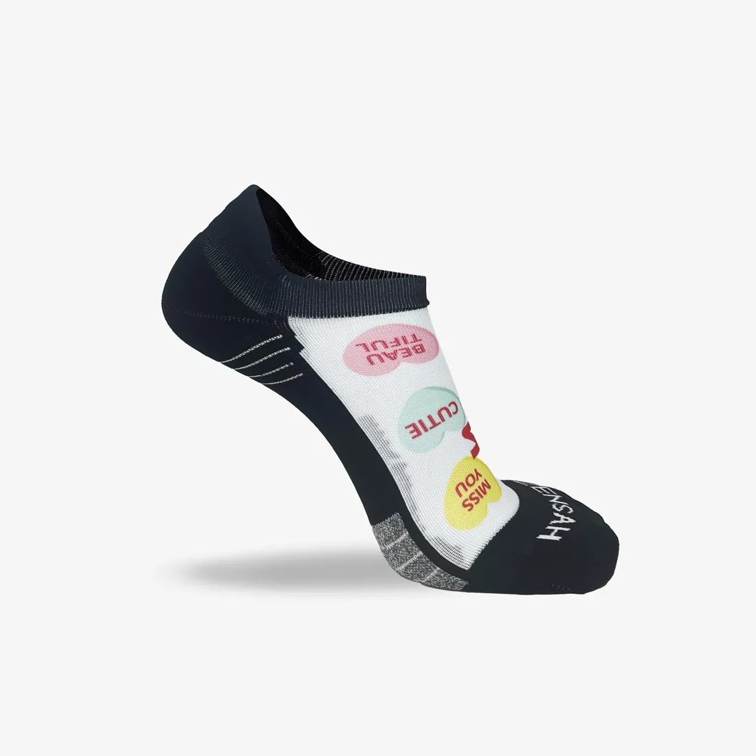 Candy Hearts Running Socks (No Show)