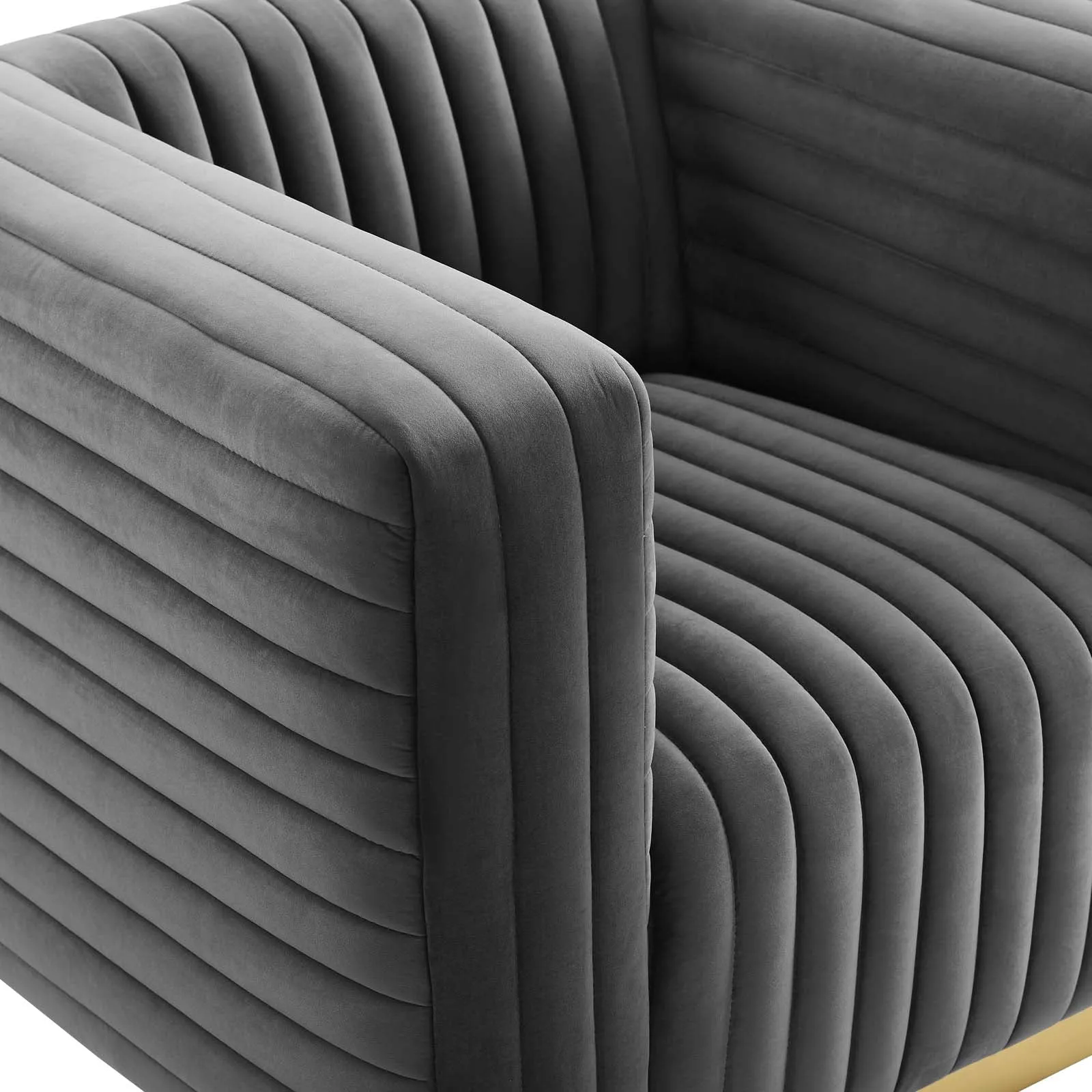 Charisma Channel Tufted Performance Velvet Accent Armchair by Modway