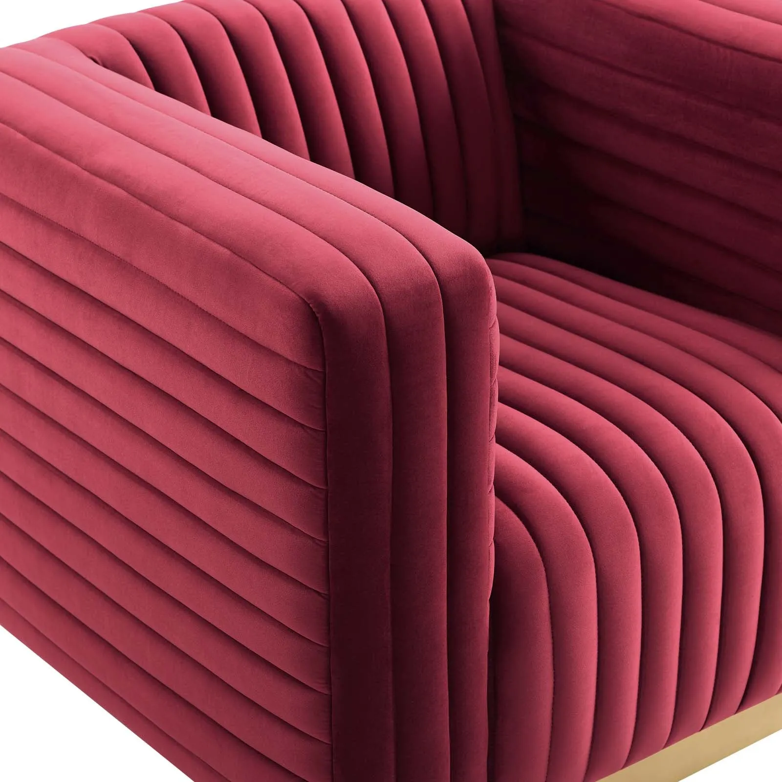 Charisma Channel Tufted Performance Velvet Accent Armchair by Modway