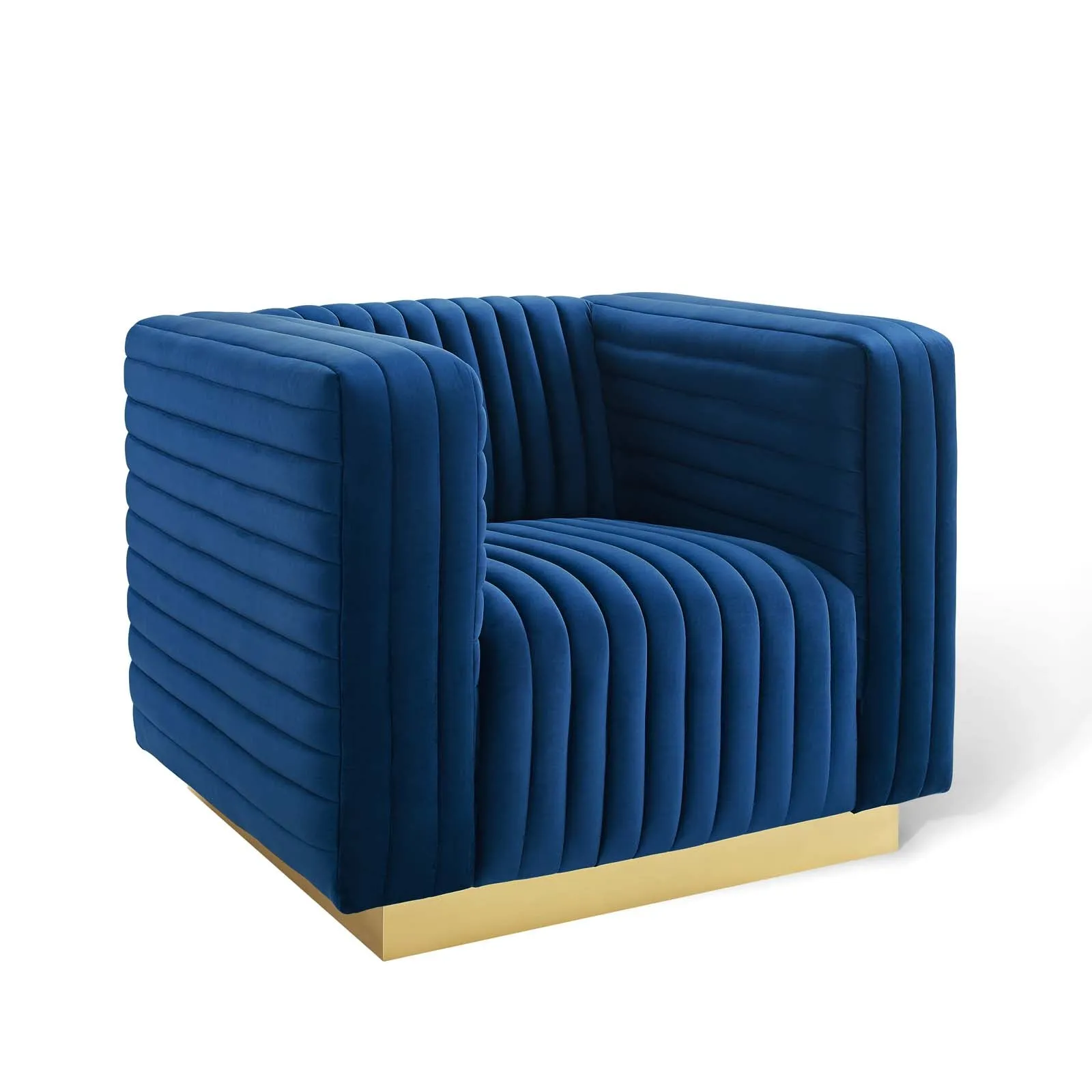 Charisma Channel Tufted Performance Velvet Accent Armchair by Modway