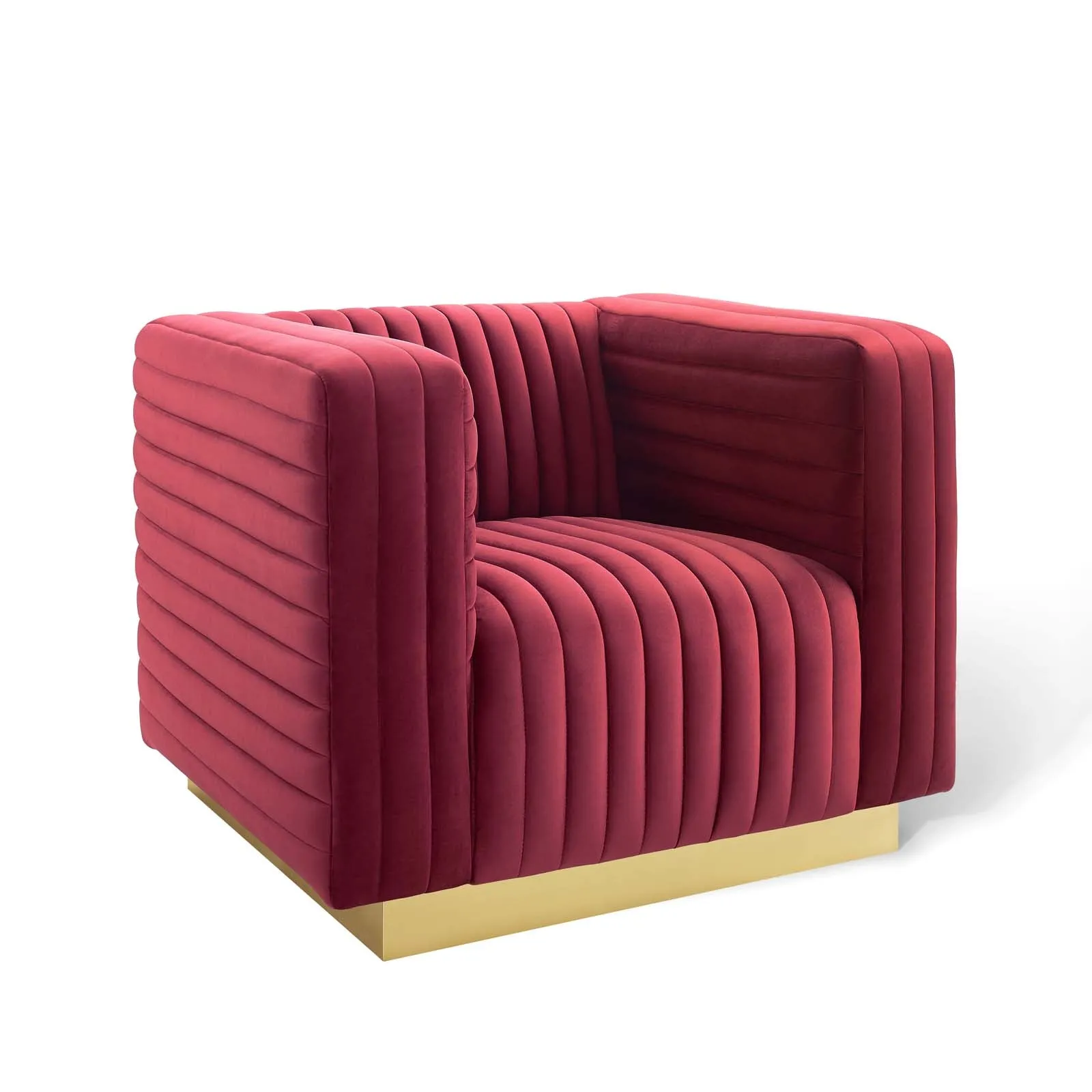 Charisma Channel Tufted Performance Velvet Accent Armchair by Modway