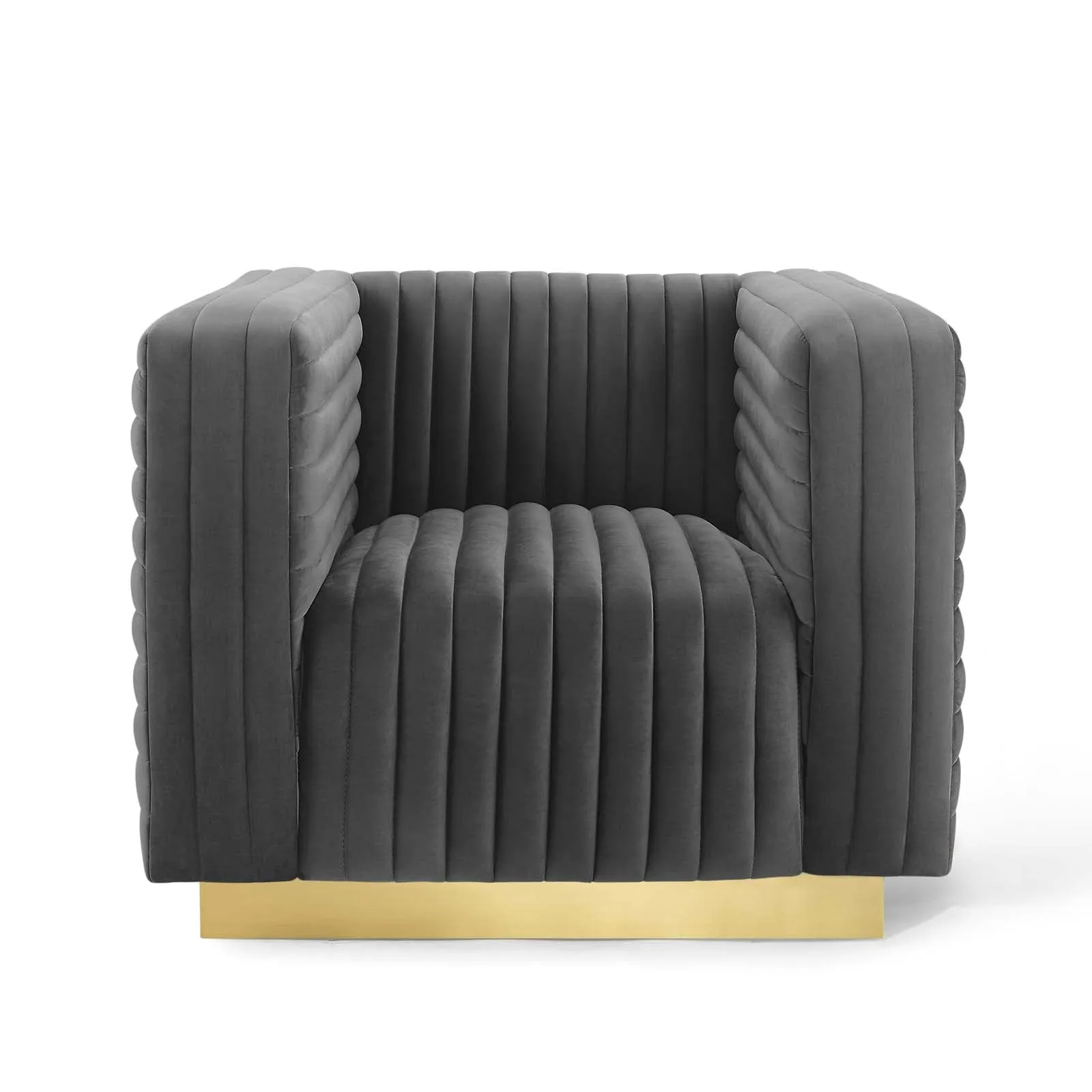 Charisma Channel Tufted Performance Velvet Accent Armchair by Modway