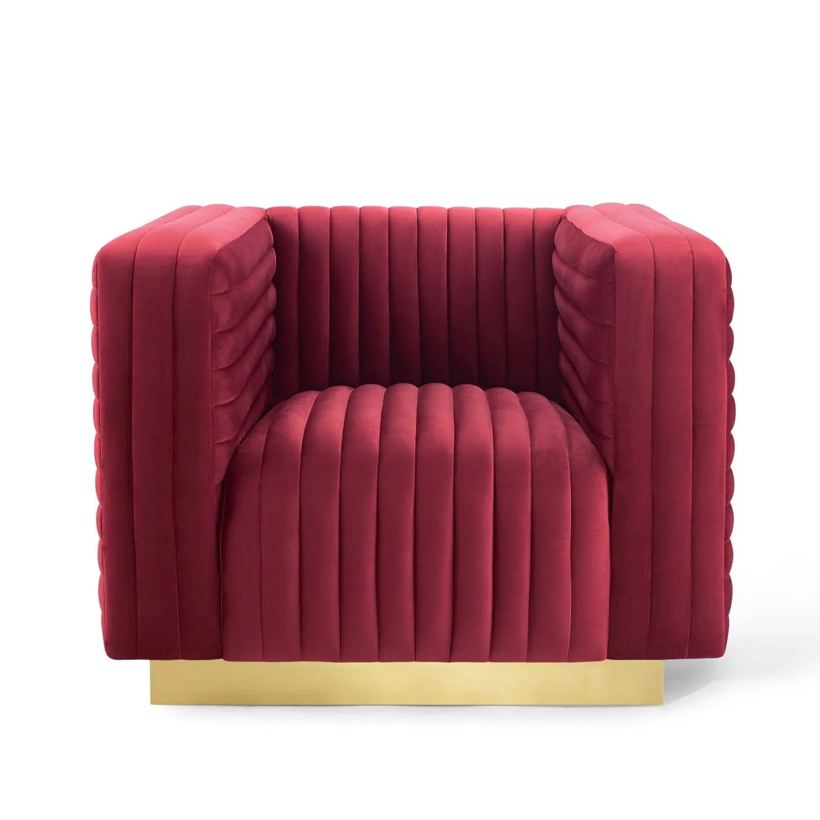 Charisma Channel Tufted Performance Velvet Accent Armchair by Modway