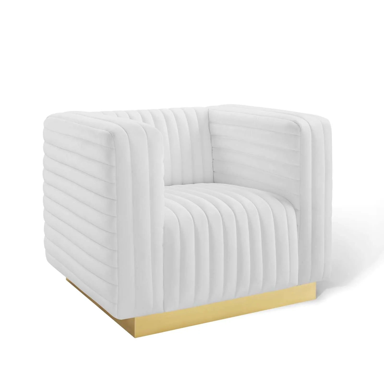 Charisma Channel Tufted Performance Velvet Accent Armchair by Modway