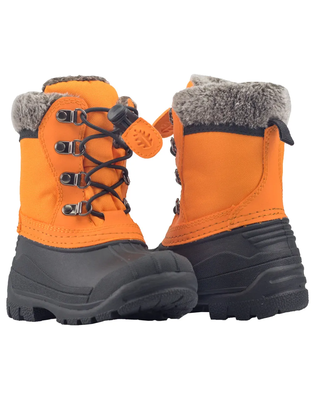 CHILDREN’S WINTER SNOW BOOTS, LAVA ORANGE