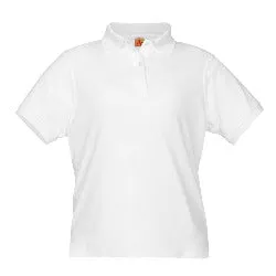 Christ's Church Academy  INTERLOCK Girl's Cotton Blend Polo w/logo (all grades)