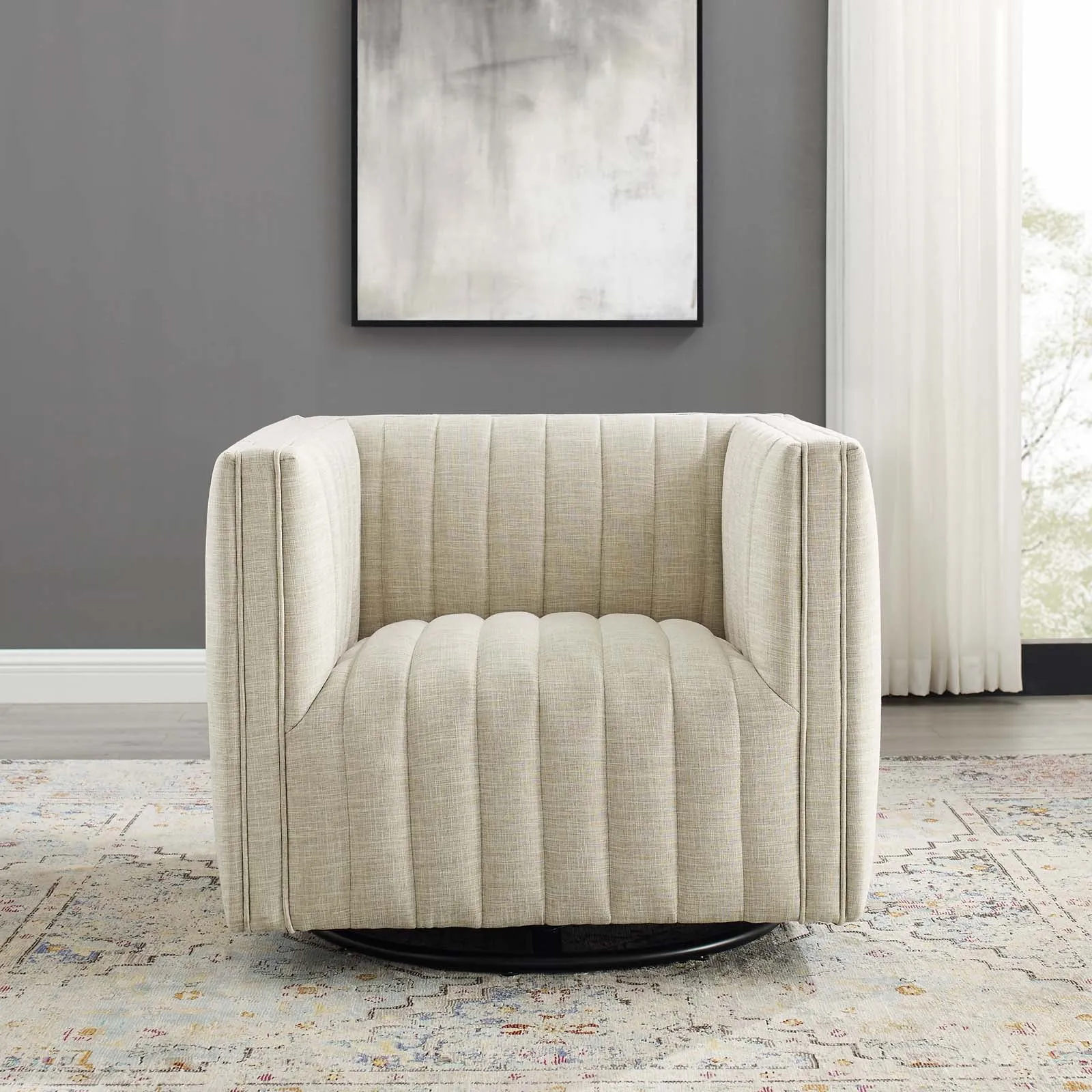 Conjure Tufted Swivel Upholstered Armchair by Modway