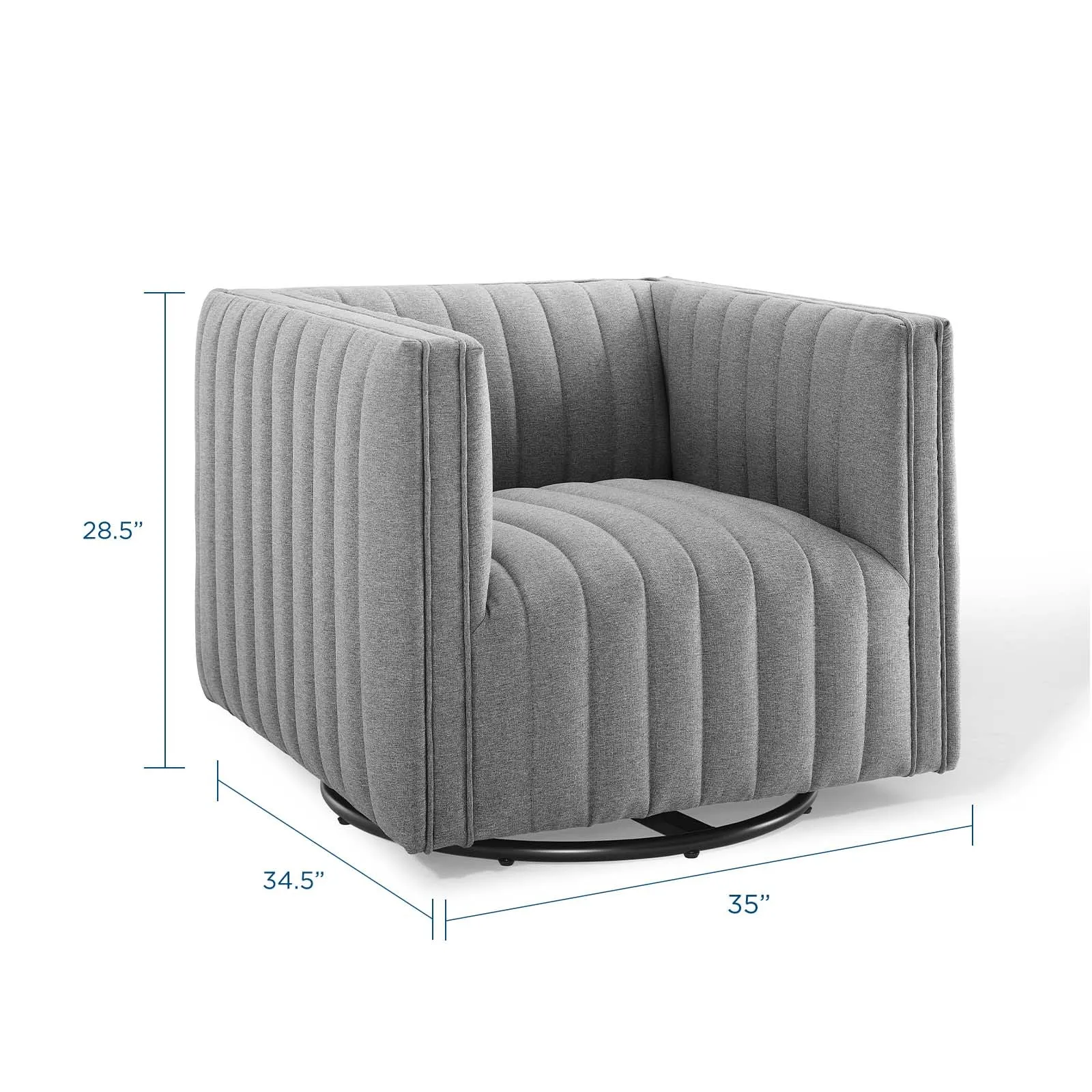 Conjure Tufted Swivel Upholstered Armchair by Modway