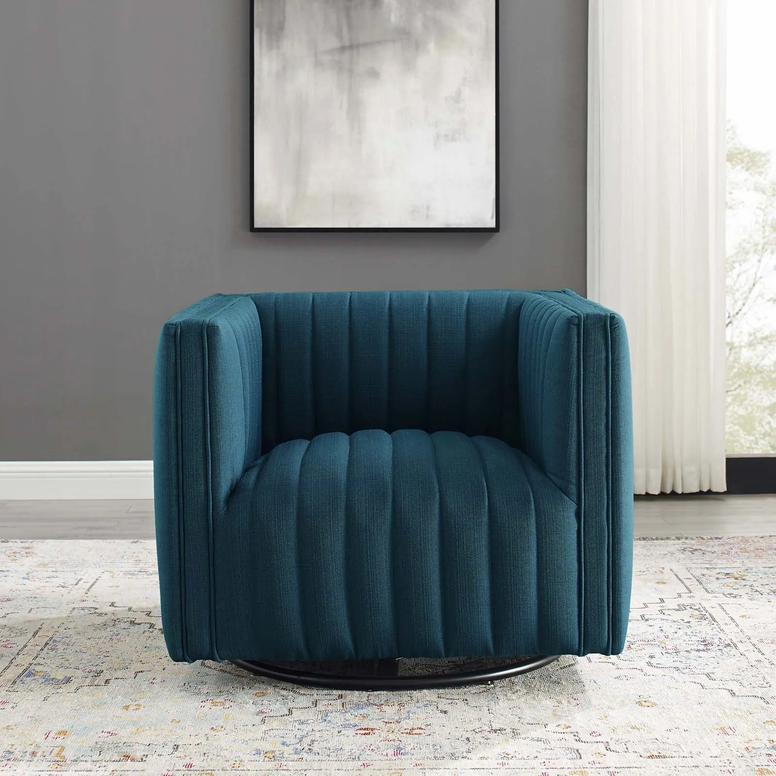 Conjure Tufted Swivel Upholstered Armchair by Modway