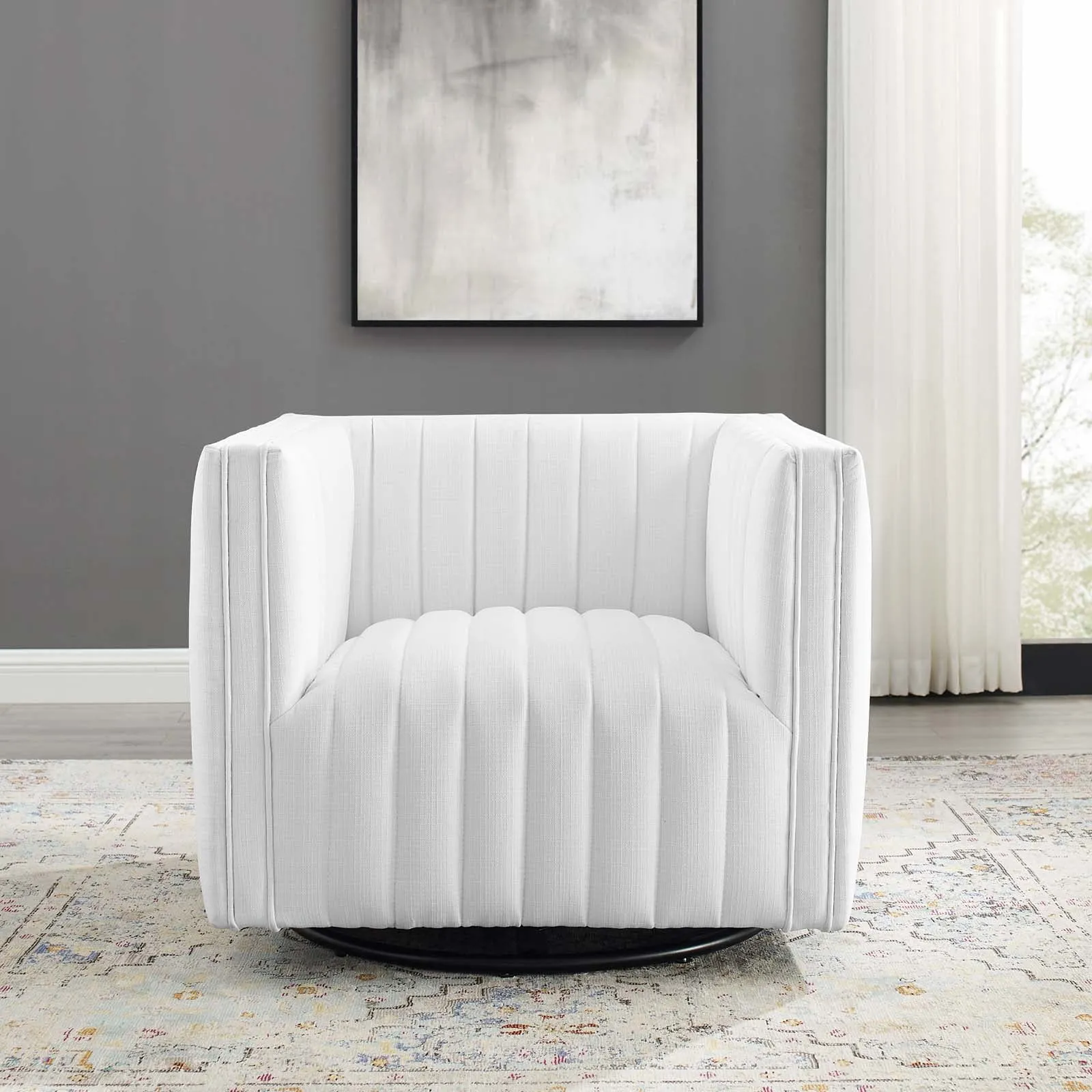 Conjure Tufted Swivel Upholstered Armchair by Modway