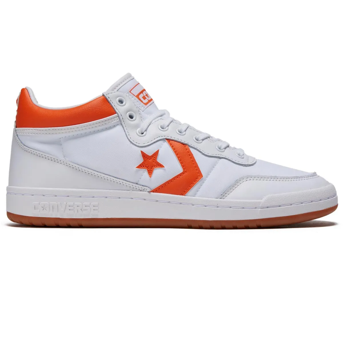 Converse Fastbreak Pro Mid Shoes - White/Orange/White