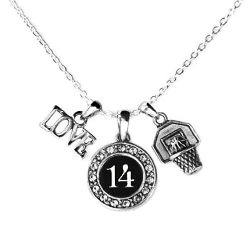 Custom Player Jersey ID Basketball Necklace Multiple Numbers