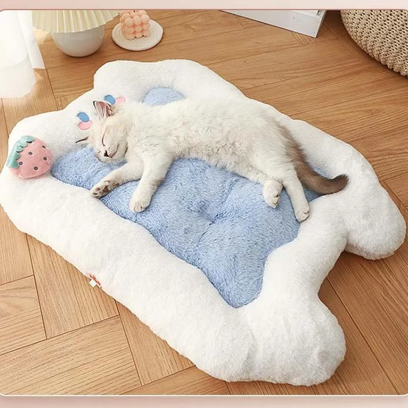 Cute Furry Cat & Dog Cushion Bed