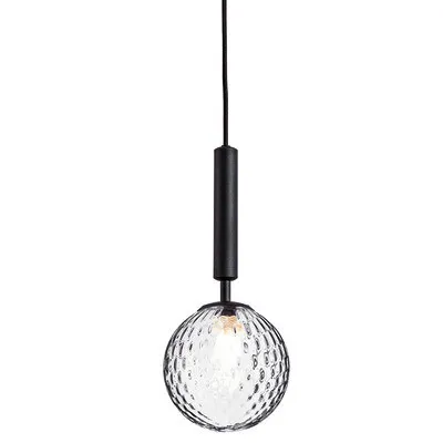 Dimpled Glass Globe Pendant Light