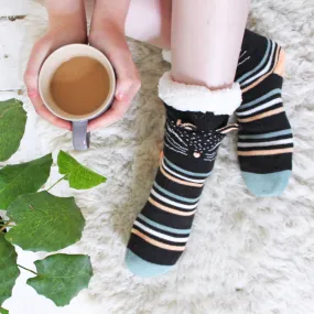 Feline Slipper Socks