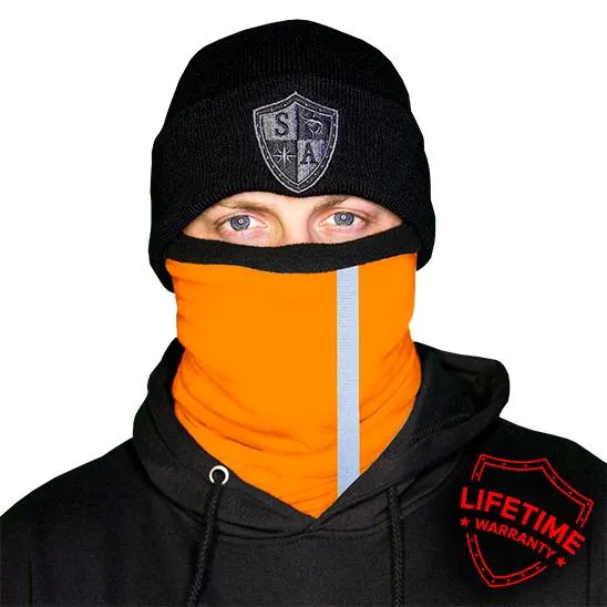 Fleece Face Shield® | Reflective | Electric Orange