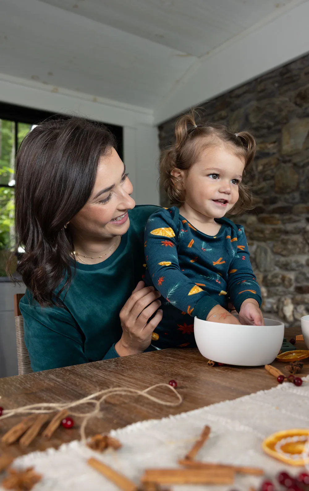 Holiday Garland Matching Family Pajamas