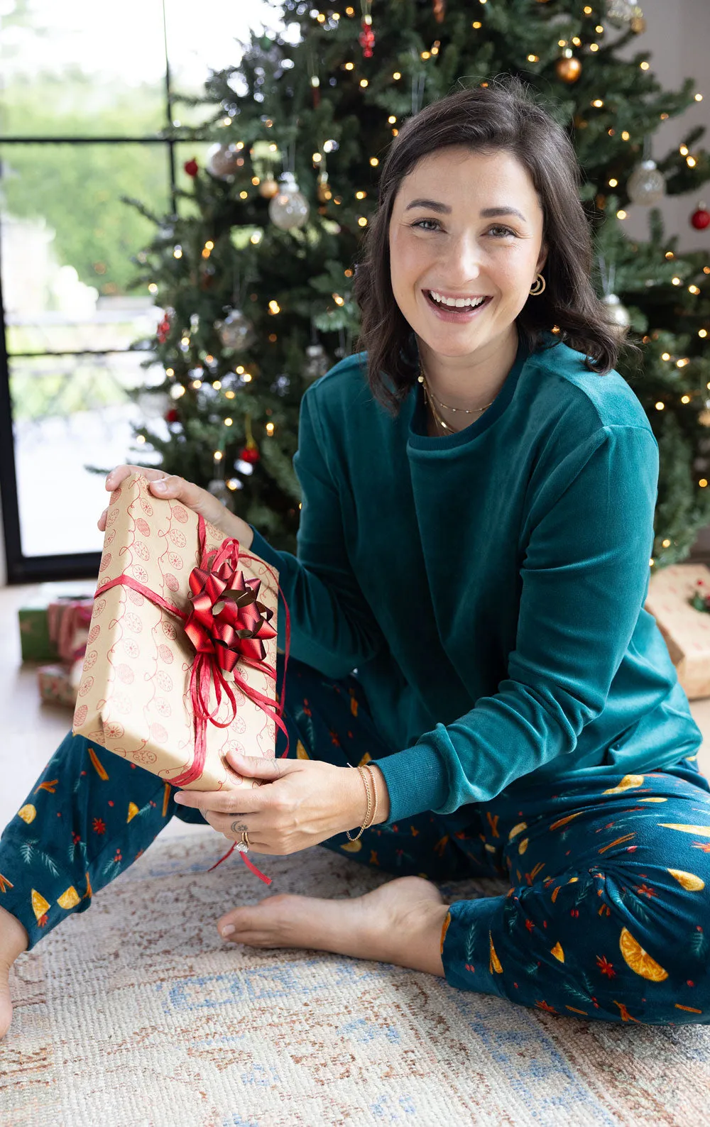 Holiday Garland Matching Family Pajamas