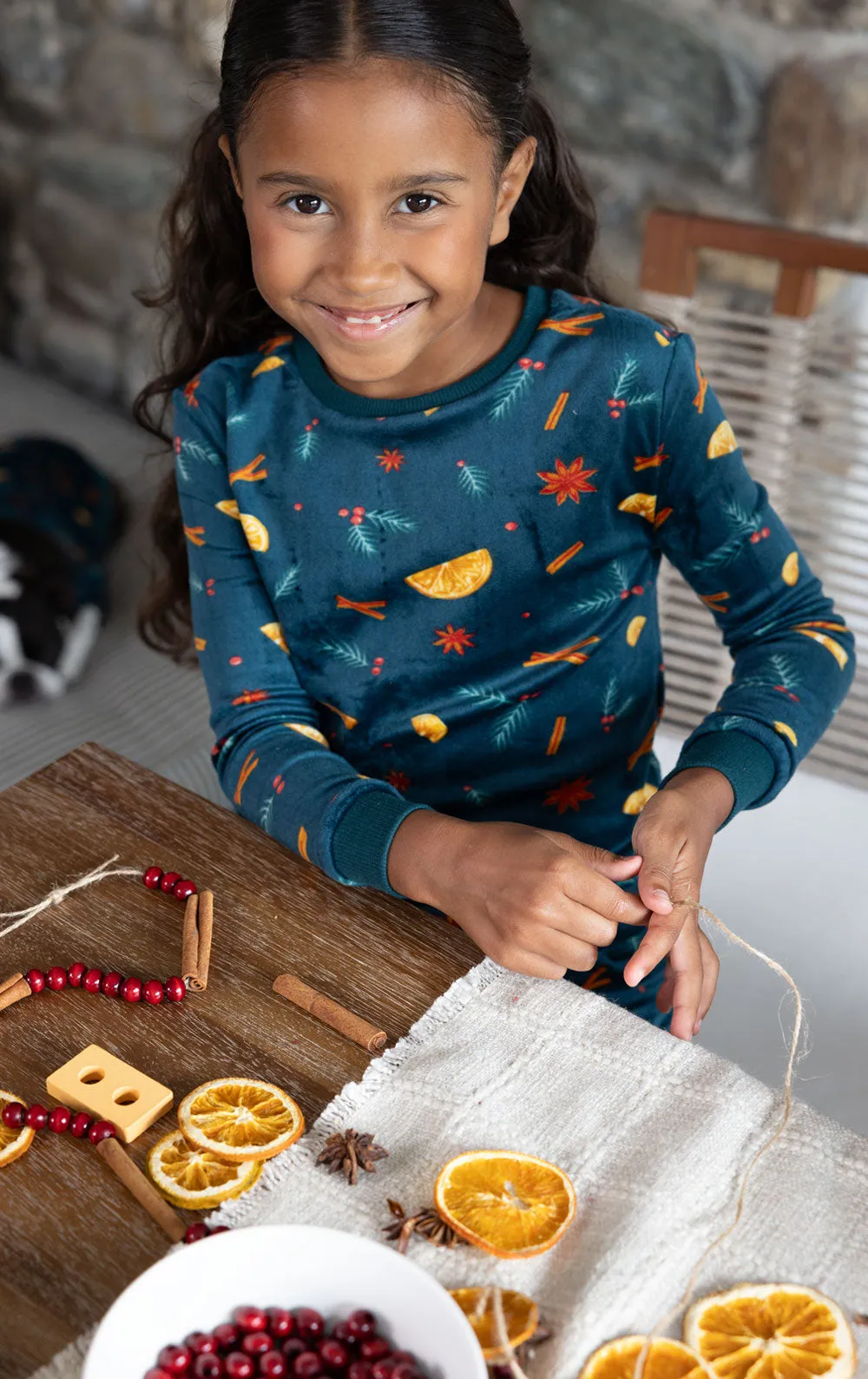 Holiday Garland Matching Family Pajamas