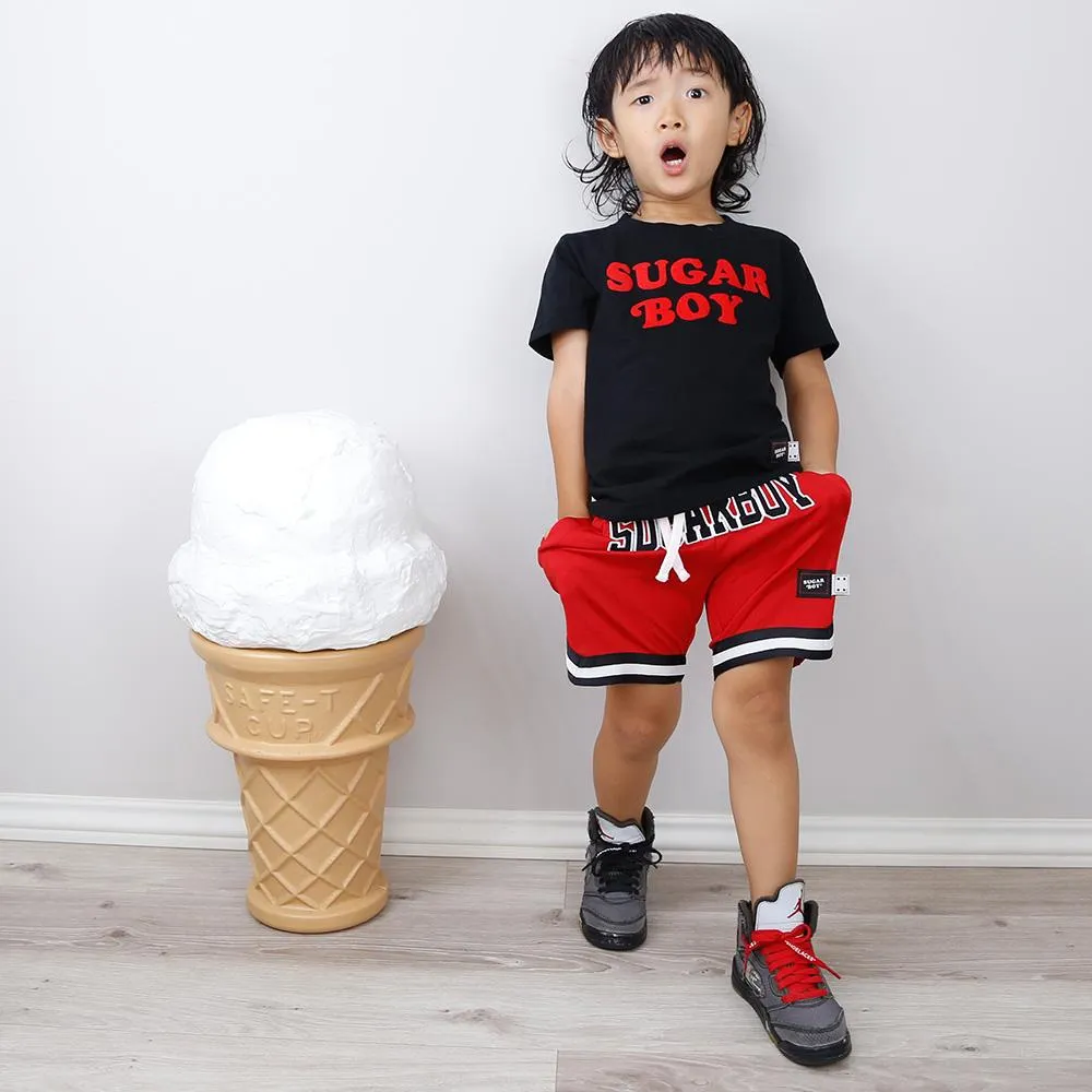 【KIDS】SUGAR BOY BASKETBALL SHORTS (RED)