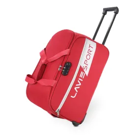 Lavie Sport 53 cms Camelot Wheel Duffle Bag With Combi Lock | Red